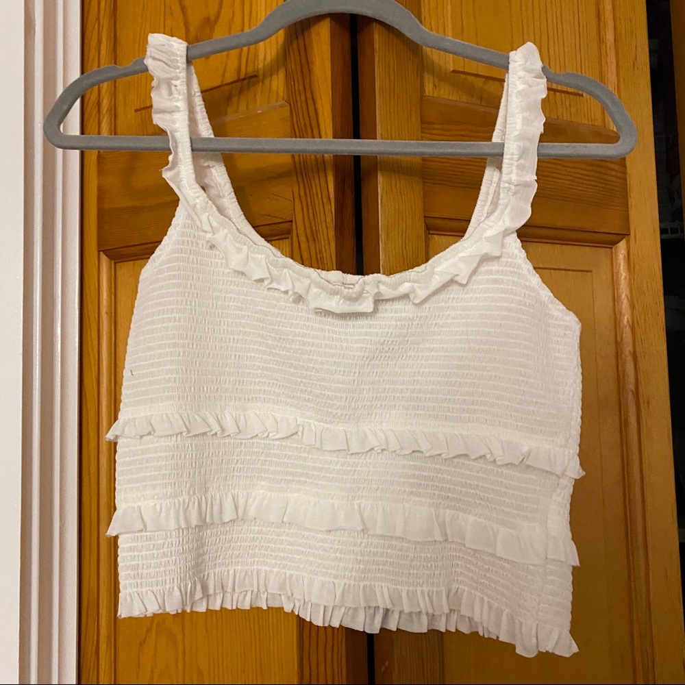 UO Ruffle Shirred Tank